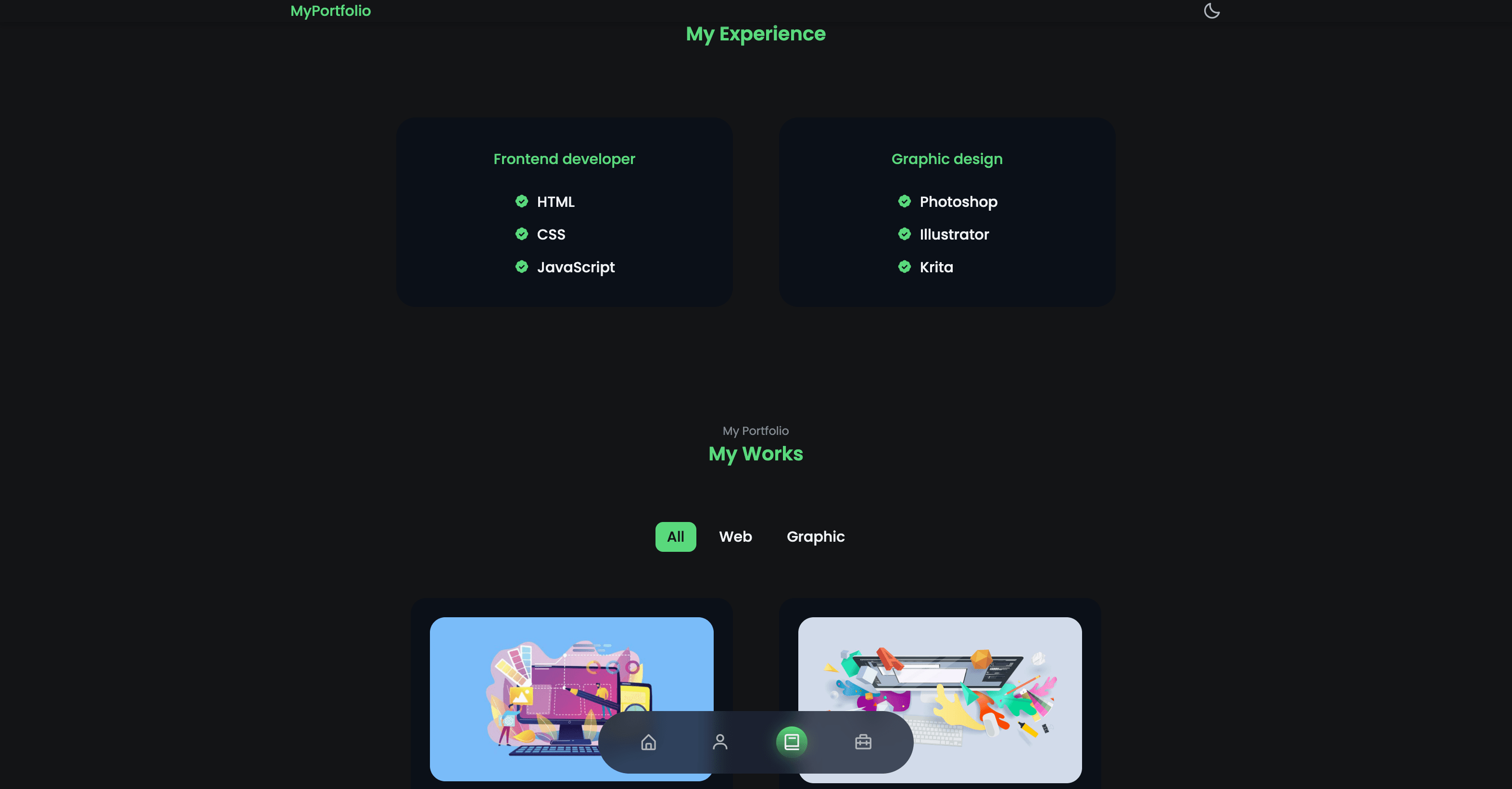 Portfolio Website screenshot 3