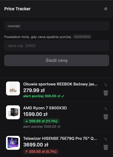 Price Tracker Extension